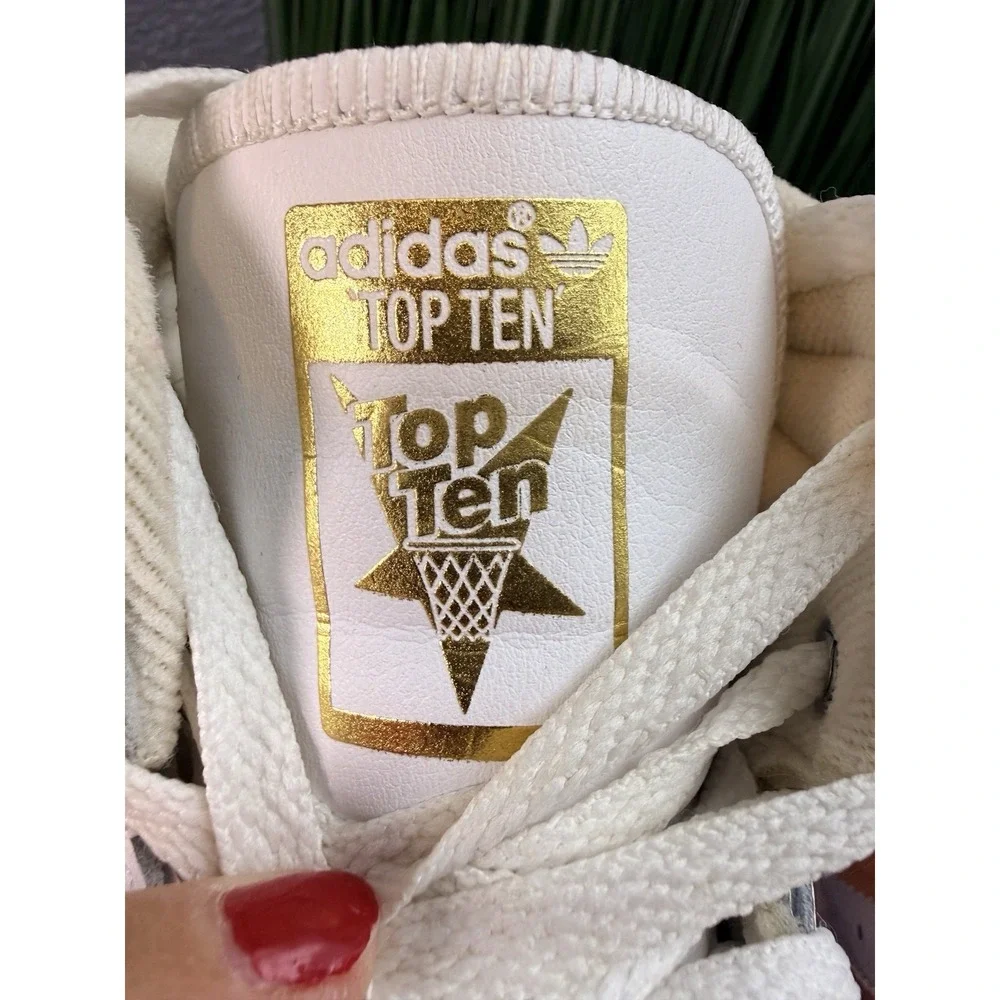 Adidas Top Ten Hi-Top Shoes Women's 7.5 Sneakers White Ambient Blush H00271